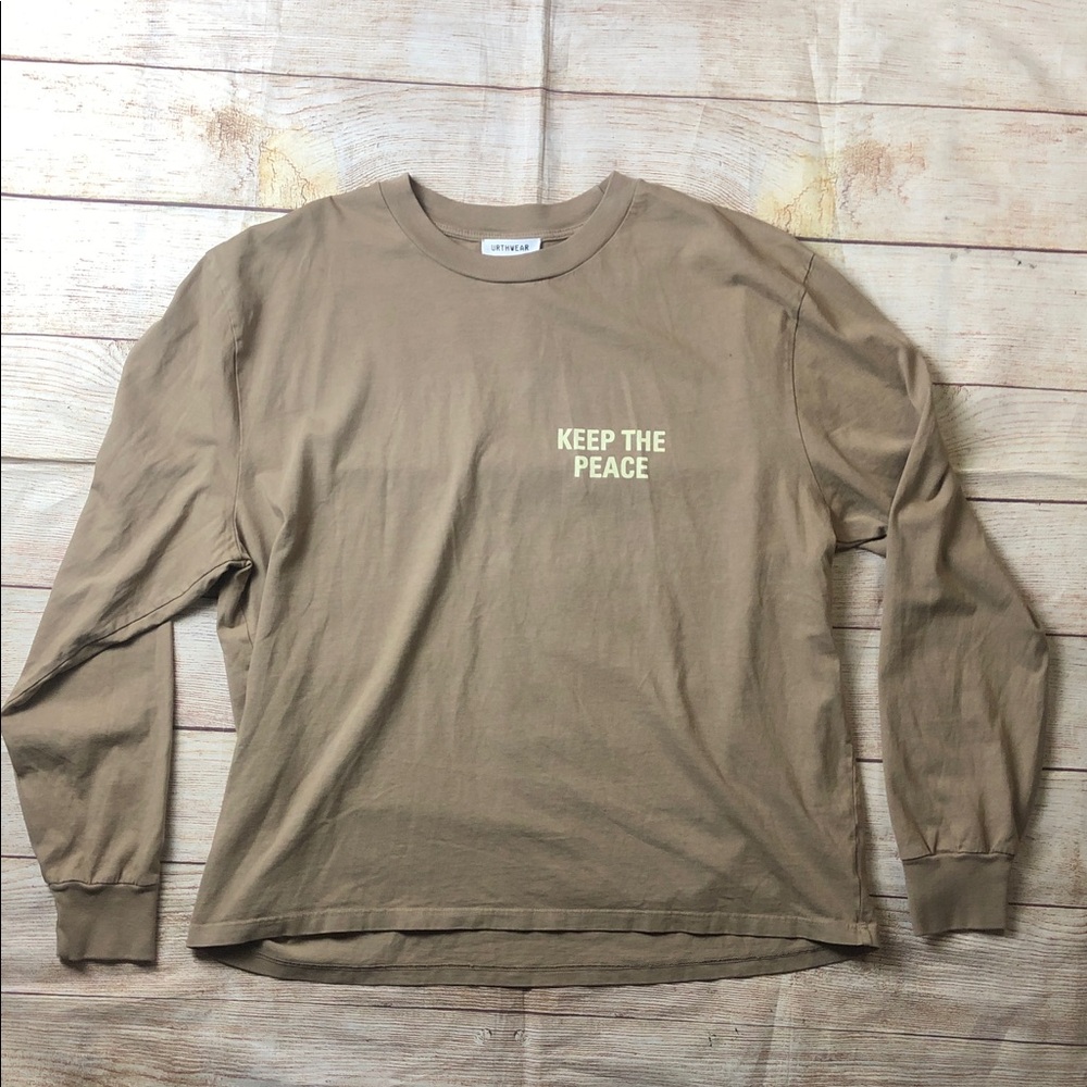 Urthwear‎ 100% Organic Cotton Tan Long Sleeve Tee